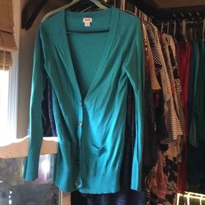 Mossimo XL Teal/Green Lightweight Cardigan Sweater